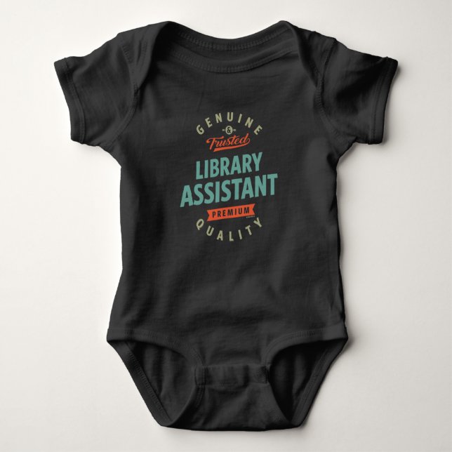 Library Assistant Baby Bodysuit (Front)