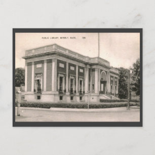 Library, Beverly, MA Vintage Postcard