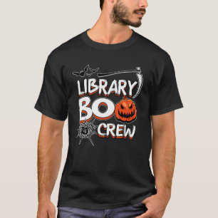 Library Boo Crew Halloween Librarian Costume T-Shirt