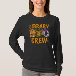 Library Boo Crew School Librarian Halloween Librar T-Shirt