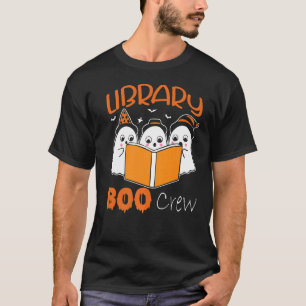 Library Boo Crew School Librarian Halloween Librar T-Shirt