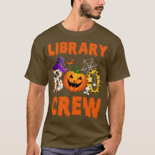 Library Boo Crew School Librarian Halloween Librar T-Shirt