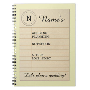 Library Book Author Notebook Wedding Planning