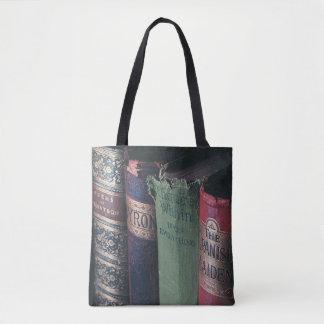 Library Books All-Over-Print Tote Bag, Medium Bag