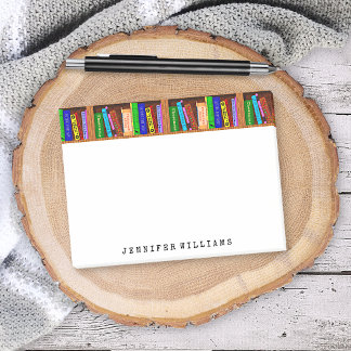 Library Books English Teacher Writer Personalised Post-it Notes