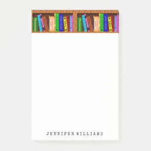Library Books English Teacher Writer Personalised Post-it Notes