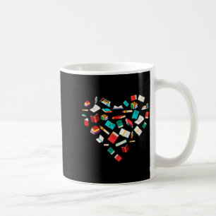 Library Books Heart Bookworm Valentines Day Gift R Coffee Mug