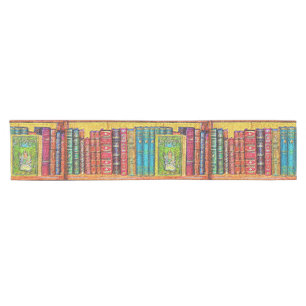 Library Books Short Table Runner