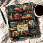Library Bookshelf Custom Yearly Planner<br><div class="desc">Experience the perfect blend of functionality and artistic sophistication with our 8.5" x 11" hardcover spiral-bound planner, thoughtfully designed to help you manage your life with a touch of literary charm. This planner offers a harmonious combination of practical features and visual allure, making it a must-have for individuals seeking efficient...</div>