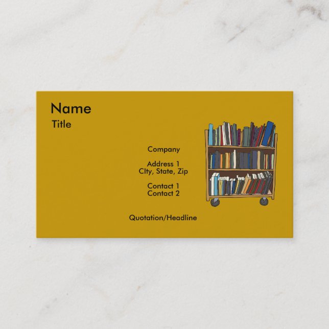 Library Cart Business Card (Front)