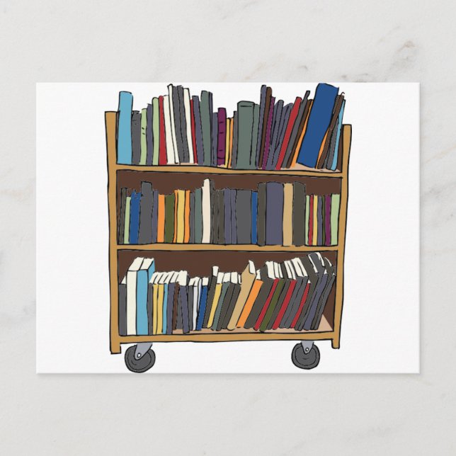 Library Cart Postcard (Front)