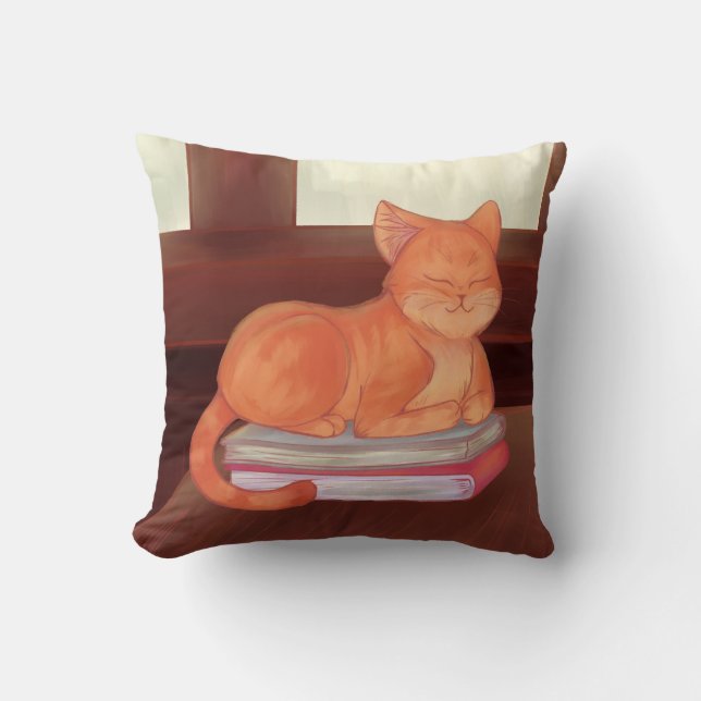 Library Cat Cushion (Front)