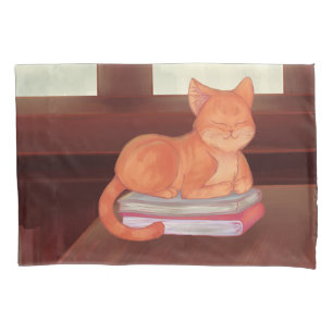 Library Cat Pillowcase