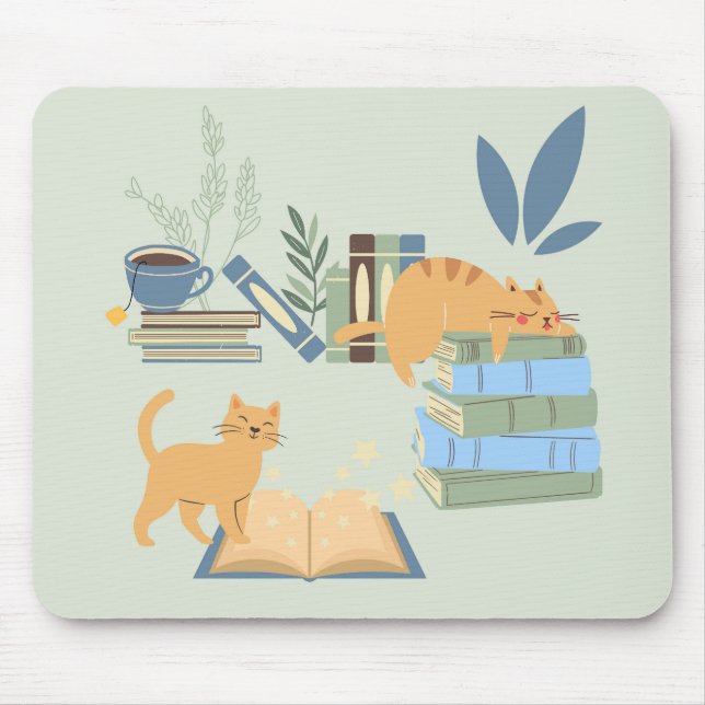 Library Cats Mouse Pad (Front)