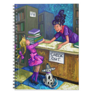 Library Check Out Art Notebook