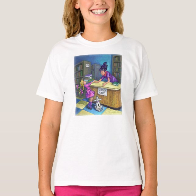 Library Check Out Artwork T-Shirt (Front)