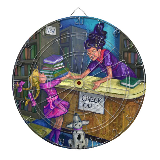 Library Check Out Dartboard (Front)