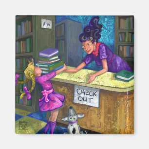 Library Check Out Magnet
