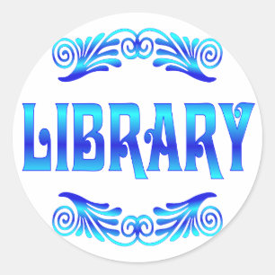 LIBRARY CLASSIC ROUND STICKER