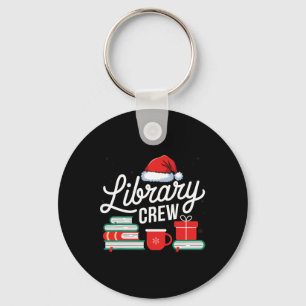 Library Crew Book Lovers Librarian Xmas Holiday Ch Key Ring