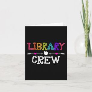 Library Crew Teacher Fun First Day of School Gift  Card