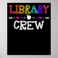 Library Crew Teacher Funny First Day of School