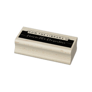 Library custom book lover rubber stamp