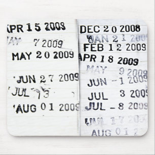 Library Date Stamp Mousepad