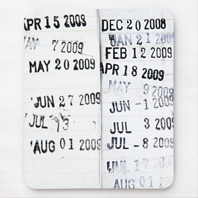 Library Date Stamp Mousepad (Front)