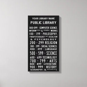 Library Dewey Decimal Bus Roll on canvas Print