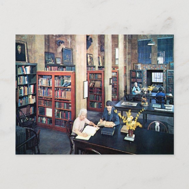 Library, Doylestown, PA Vintage Postcard (Front)