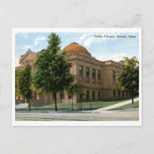 Library, Duluth, MN 1914 Vintage Postcard