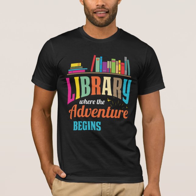Library Fan - book lovers Librarian Reader T-Shirt (Front)