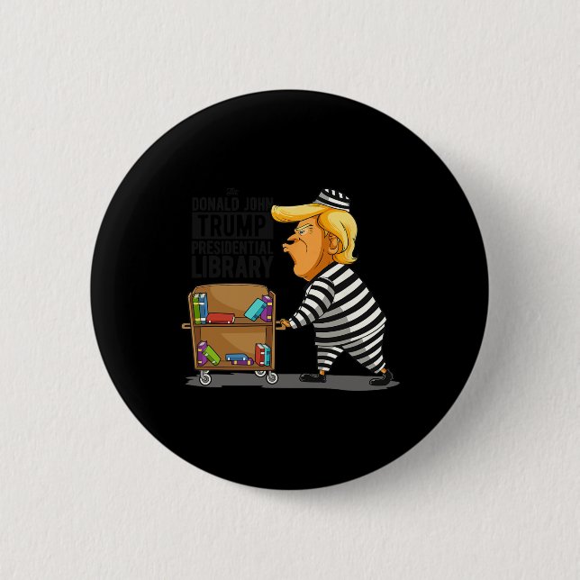 Library Funny Grey Clic Fit  6 Cm Round Badge (Front)