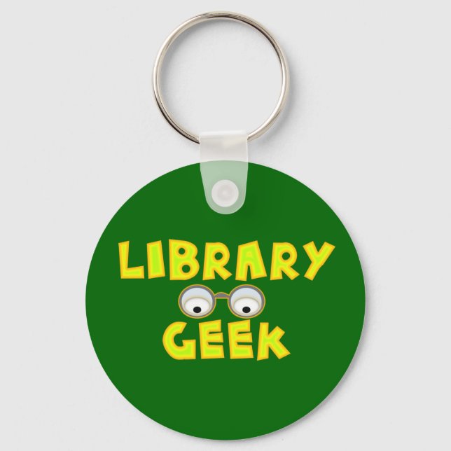 Library Geek Keychain (Front)