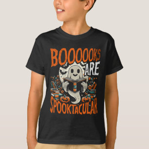Library Halloween Shirt Book Lover Design Ghost Wi
