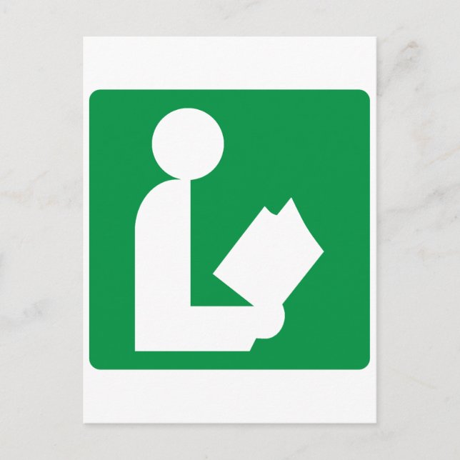 Library Highway Sign Postcard (Front)