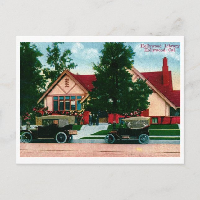 Library, Hollywood, CA Vintage Postcard (Front)