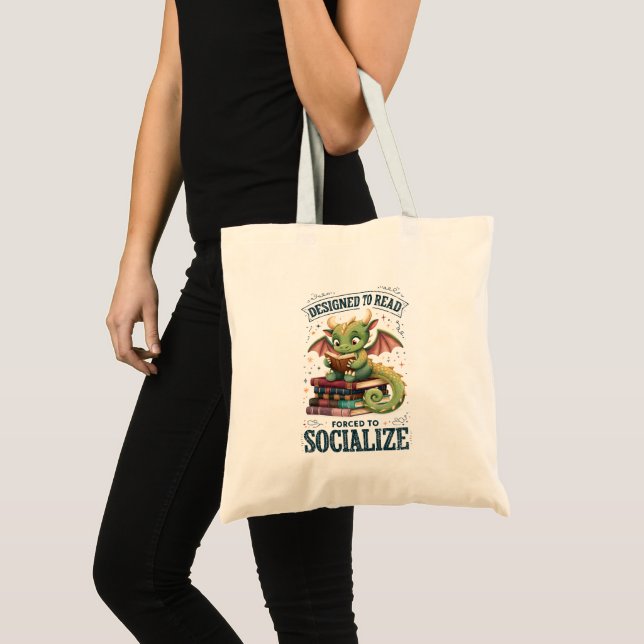 Library Humour Bookish Canvas Bag for Readers (Front (Product))