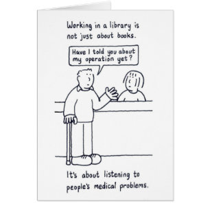 Library  Humour, Cartoon Customer and His
