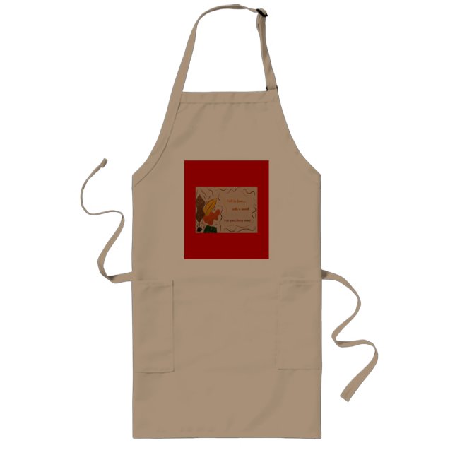 Library Love Long Apron (Front)