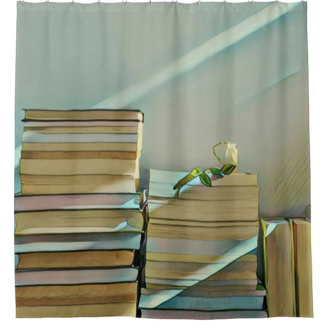 Library lover artwork shower curtain (Front)