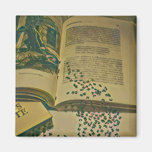 Library lover gift magnet