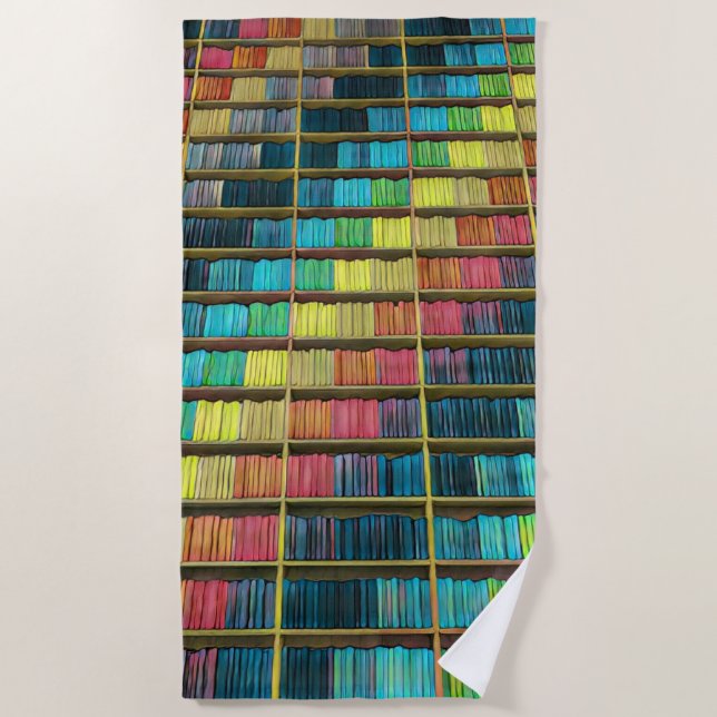 Library Lovers Gift Beach Towel (Front)
