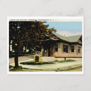 Library, Marlborough, NY Vintage Postcard