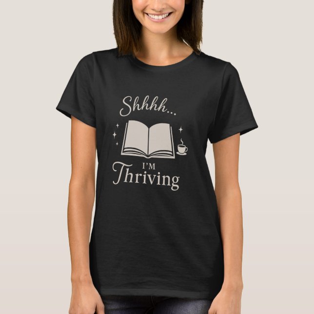 Library Nerd Book Lover Introvert Quiet Life Publi T-Shirt (Front)