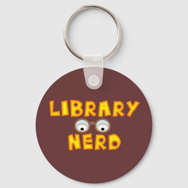 Library Nerd Keychain (Front)