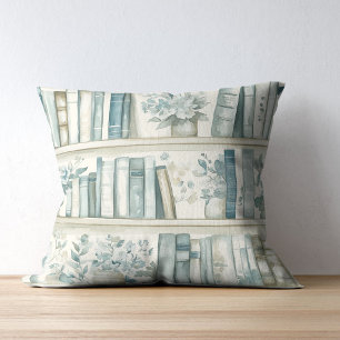 Library New Chapter Blue Boy Book Baby Shower Cushion