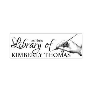 Library of Bookplate Stamp - Ex Libris