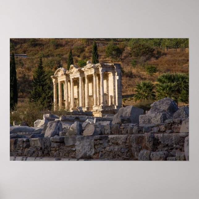 Library Of Celsus Ruins Poster (Front)